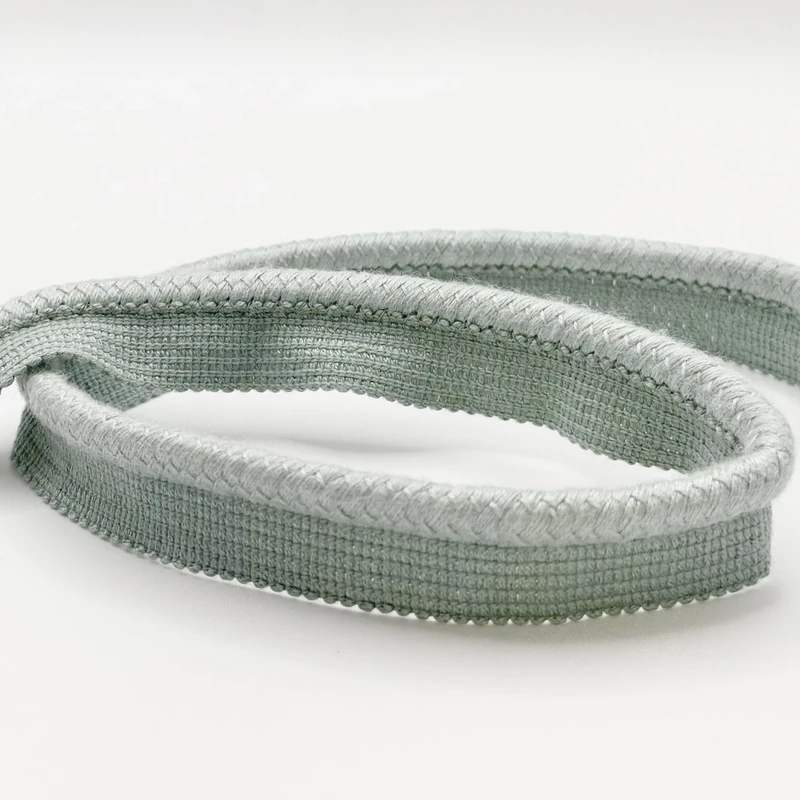 8MM Braided Lip with Cord Duck Egg ON 25M Card