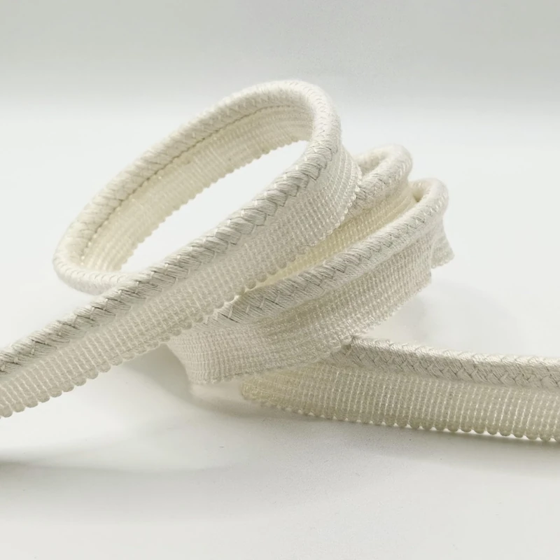 8MM Braided Lip with Cord Cream ON 25M Card
