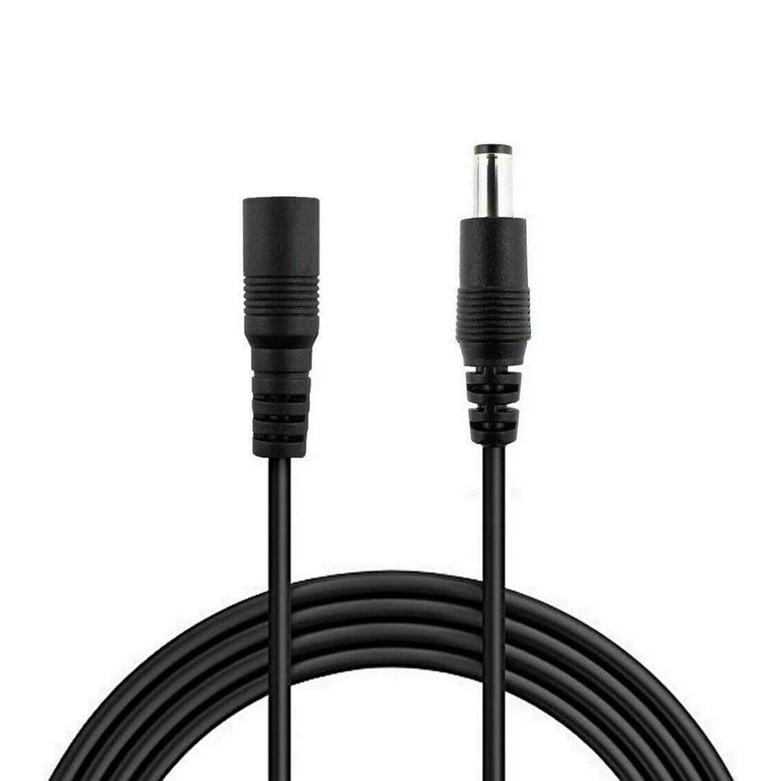 Auroh CCTV 2.1 x 5.5mm DC 12V Power Extension Cable Black 3M/5M/10M Male to Female, Power Supply Adapter Extender Cord for CCTV Security Cameras, DVRs, LED Strips, Routers. (1 Meter)