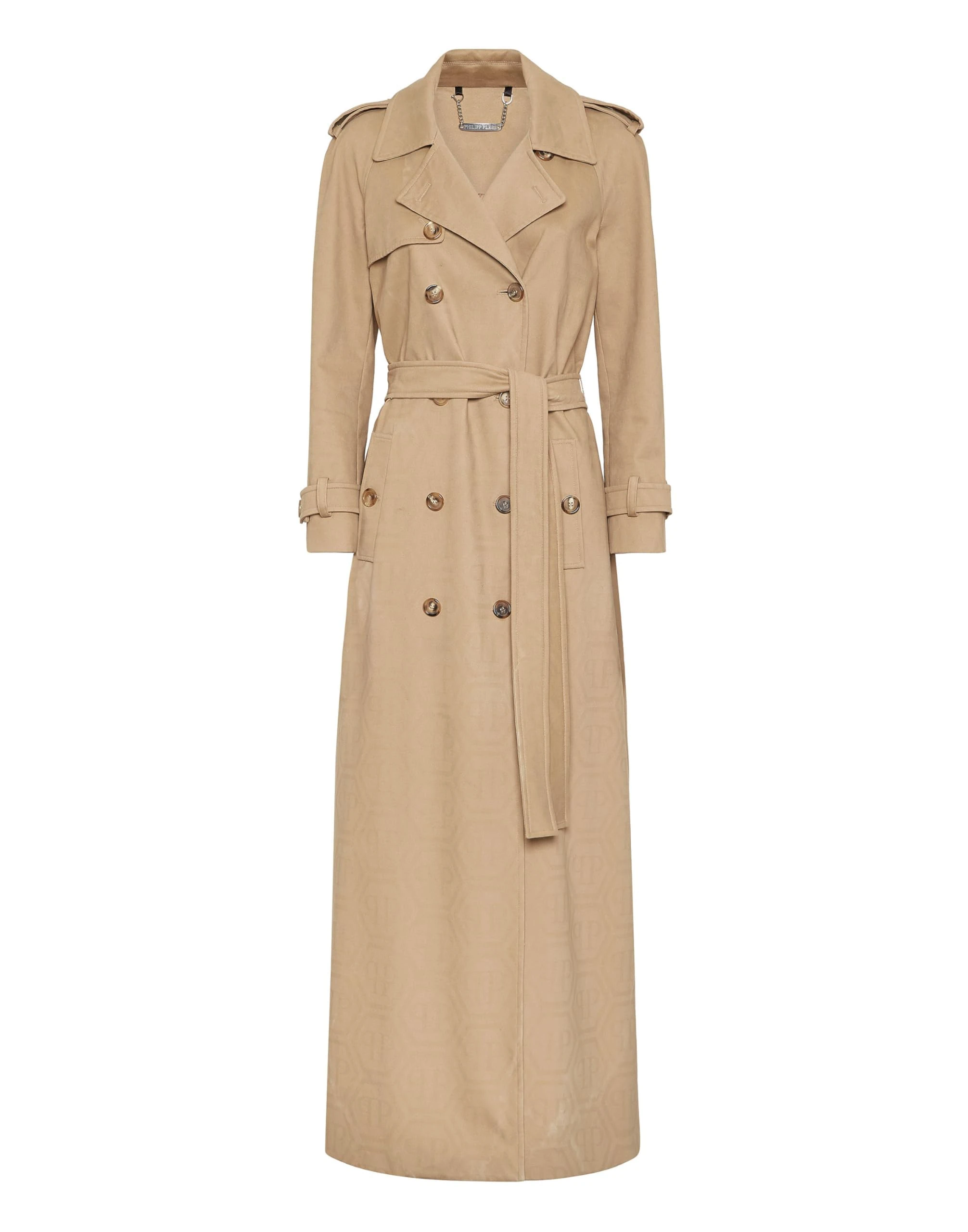 Philipp Plein Trench Coat MONOGRAM 06 | beige, M