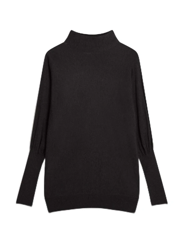 Ted Baker Womens Funnel Neck Jumper Sweater, Charcoal, S UK