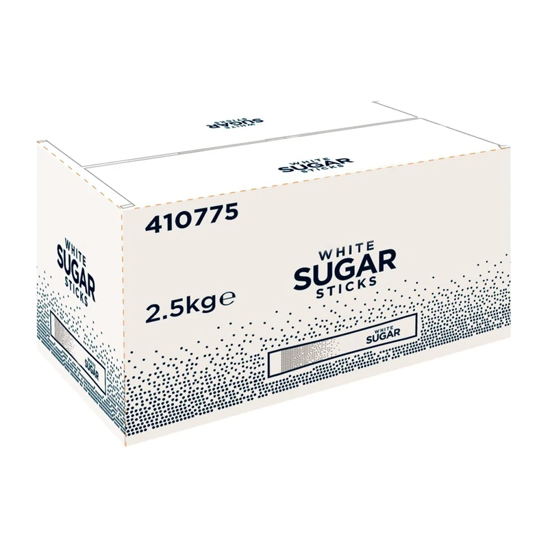 White Sugar Sticks – 1000 × 2.5 g Sachets (Total 2.5 kg) | Pure Cane Granulated Sugar | Vegan, Halal, Kosher & Catering‑Ready | Packed by Saras Foods UK