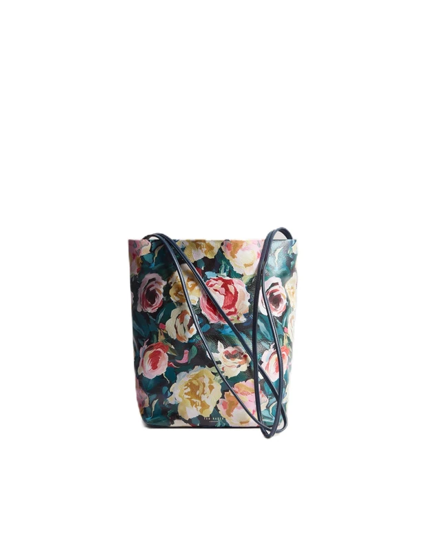 Ted Baker Women's Thin Strap Medium Printed Floral Bag, Navy