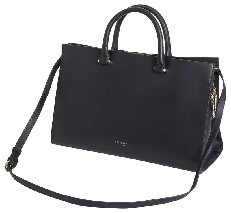 Ted Baker London Bar Detail Extra Large Leather Tote, NAVY, One Size