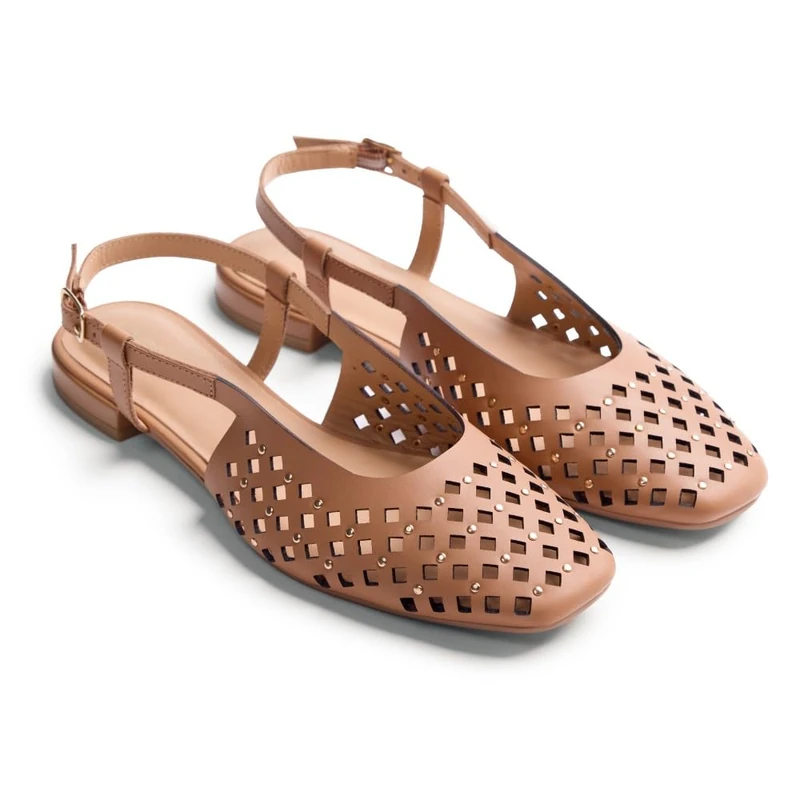 GIOSEPPO KYAKA, Women's Mary Jane Flats, Camel, 38 EU