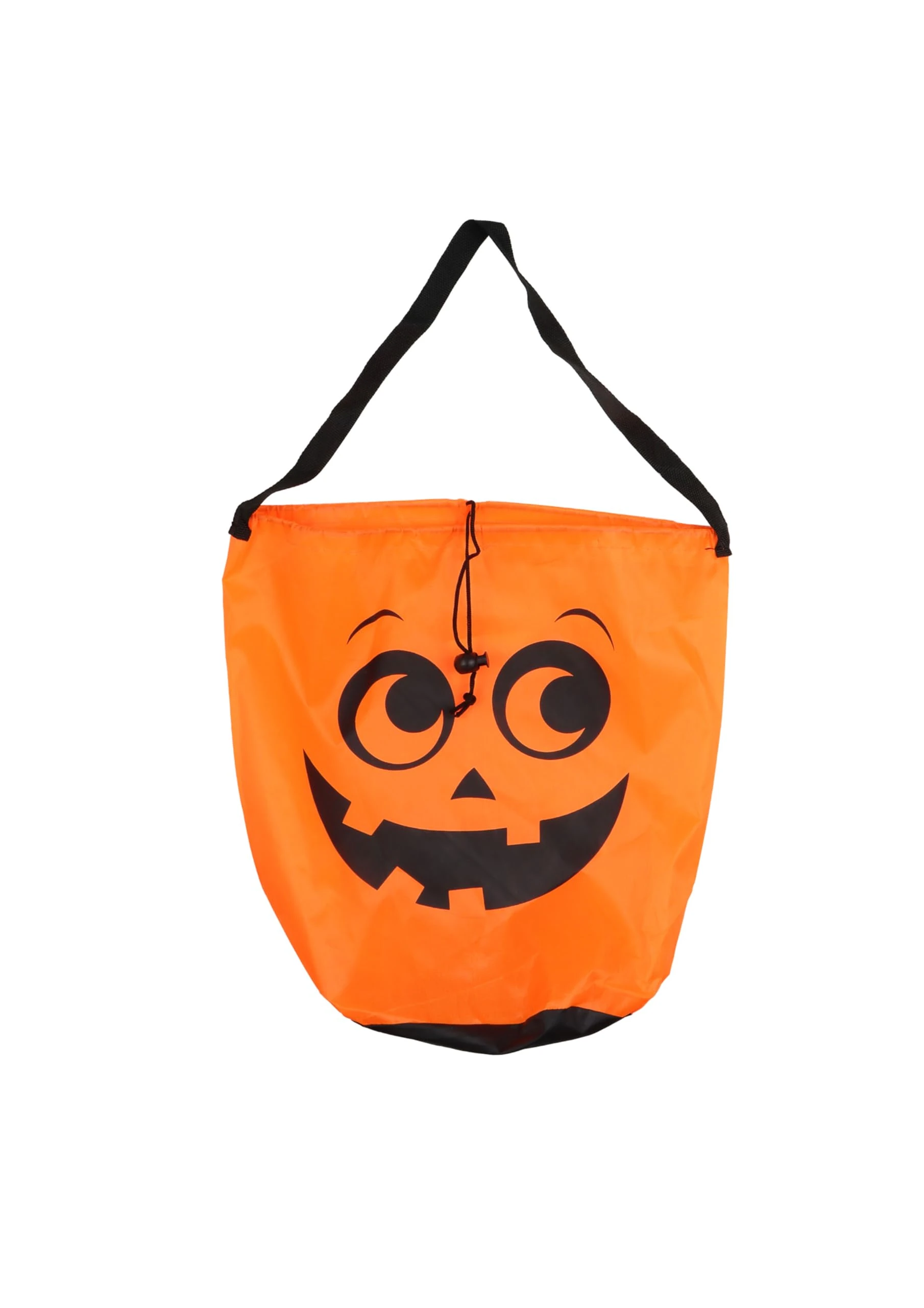 HENBRANDT Halloween Pumpkin Trick or Treat Bag - Vibrant Orange Fabric Drawstring Candy Bucket, Perfect for Kids Parties, Festivals & Spooky Celebrations, 22 x 35cm Size