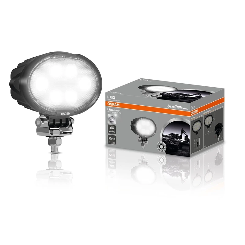 OSRAM LEDriving Oval WL VX150-WD, OFF ROAD LED work lights, 2300 lumens, up to 69 m long light beam, 12V/24V