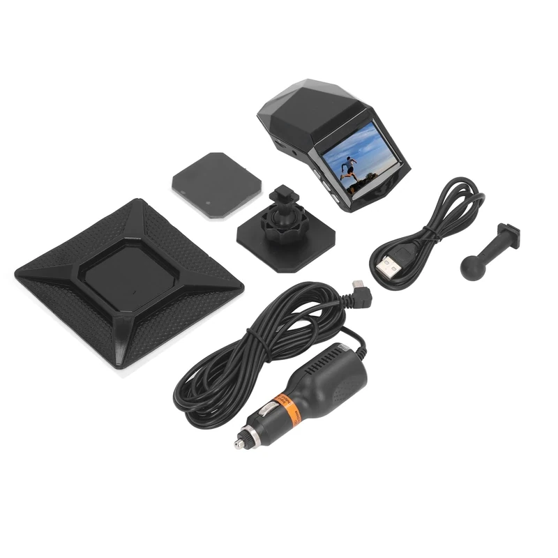 Yosoo Health Gear Dash Camera, Front and Rear HD Night Vision 10MP Dashboard Recorder System for Center Console, Vehicle Security Camcorder