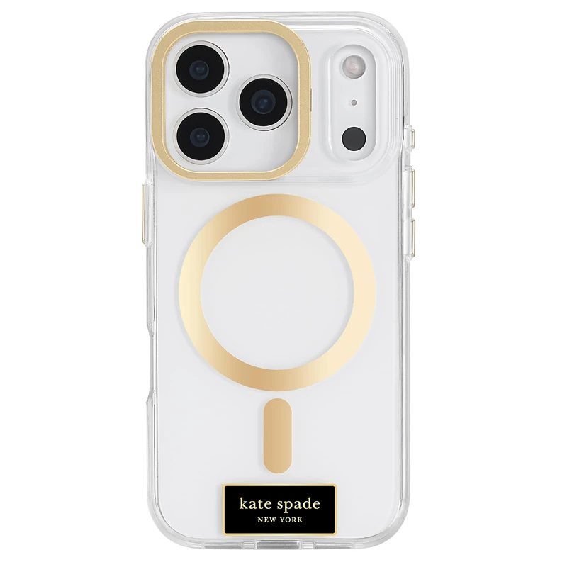 Kate Spade New York iPhone 17 Pro Case with Camera Stand - Compatible with MagSafe - Designer Phone Case - Icon Clear