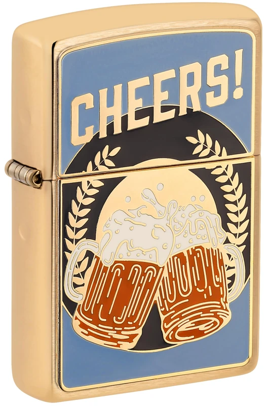Zippo Lighter, Metal, Brushed Brass, One Size