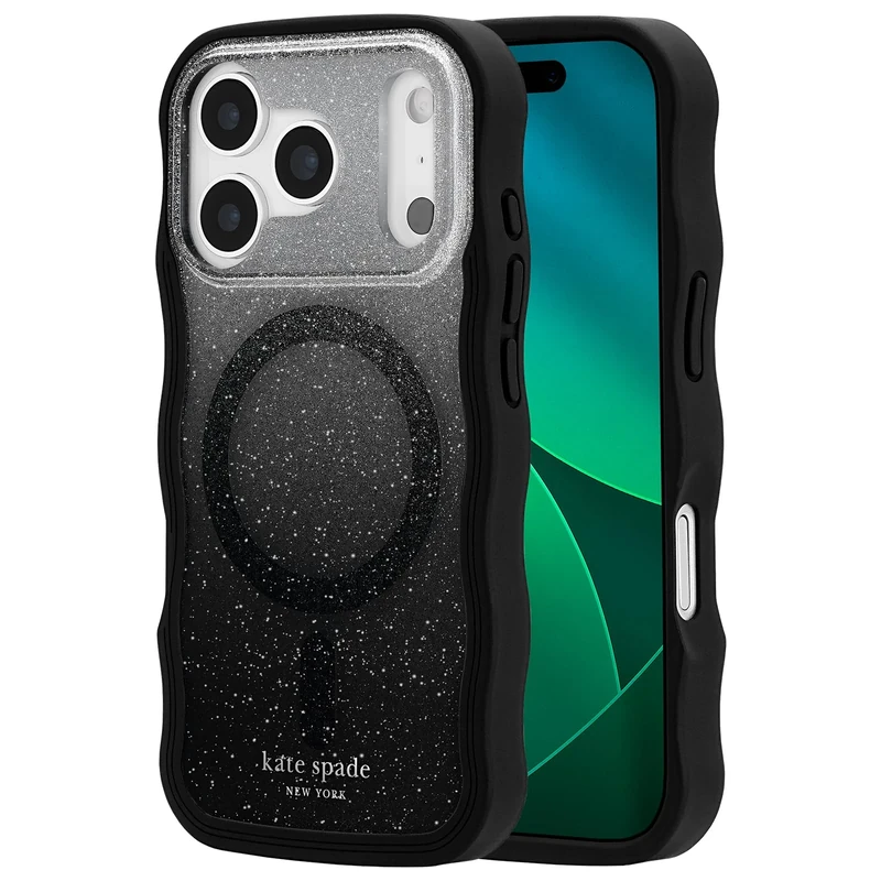 Kate Spade New York iPhone 17 Pro Case - Compatible with MagSafe - Designer Phone Case - Wavy Nightfall