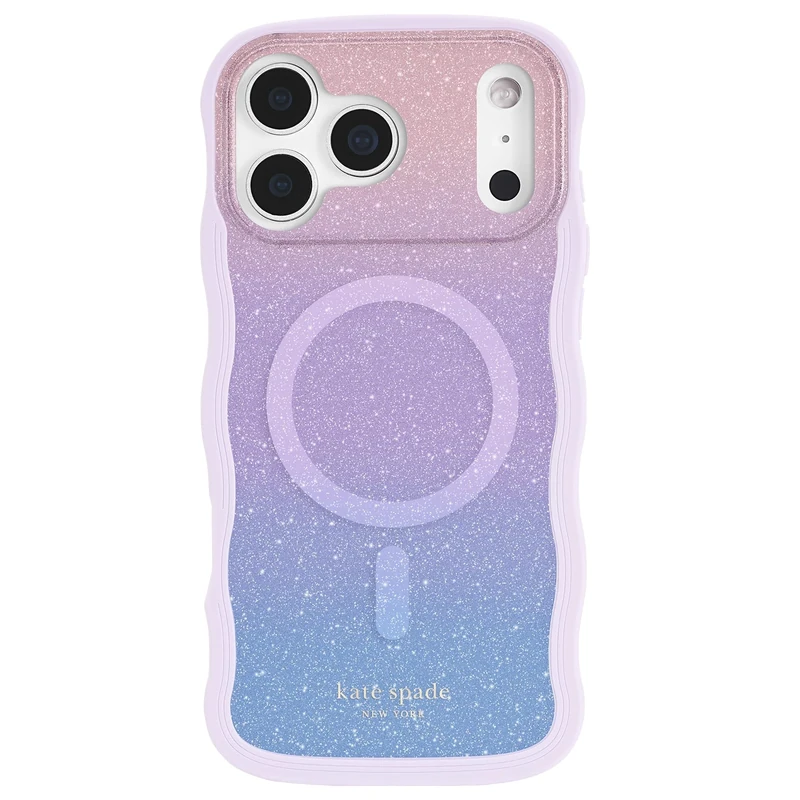 Kate Spade New York iPhone 17 Pro Max Case - Compatible with MagSafe - Designer Phone Case - Opal Glitter
