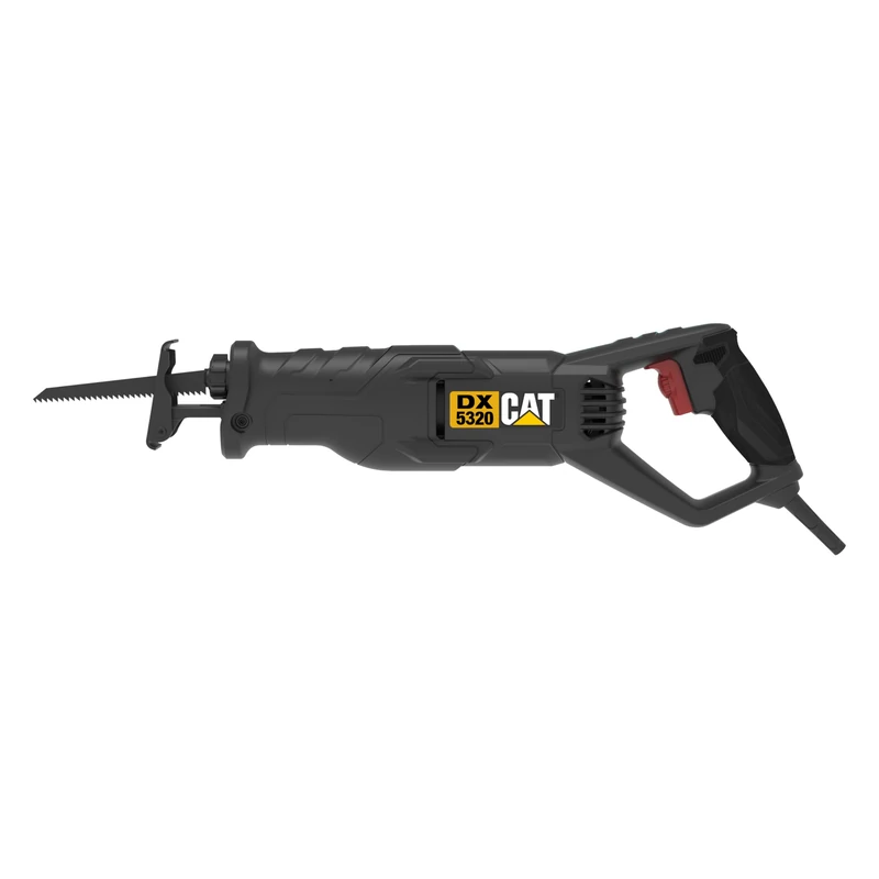 CAT DX5320 Reciprocating Saw 850W | 0-2800/min Variable Speed | 28mm Stroke | 115mm Wood 10mm Metal Cut | Tool-Free Blade Change | Adjustable Foot | Wood Blade Included