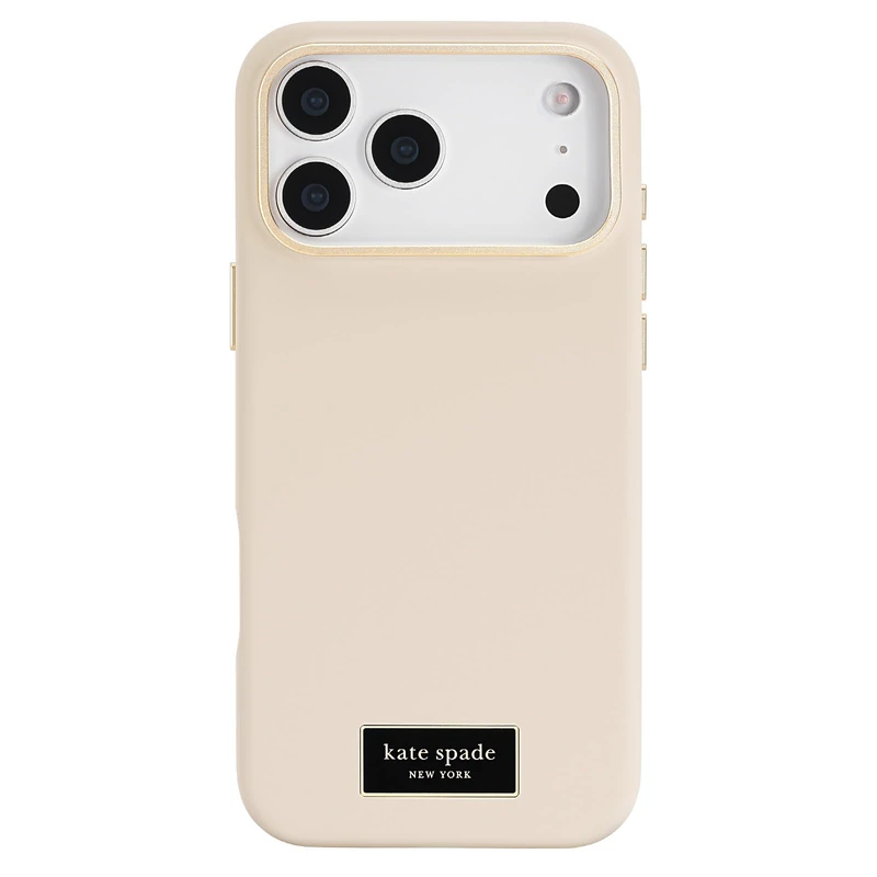 Kate Spade New York iPhone 17 Pro Max Case - Compatible with MagSafe - Designer Phone Case - Icon Perfect Beige