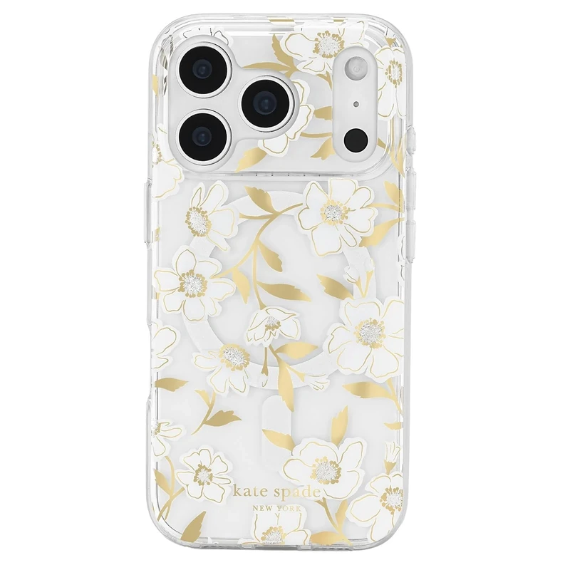 Kate Spade New York iPhone 17 Pro Case - Compatible with MagSafe - Designer Phone Case - Sunshine Floral Gems - Image 1