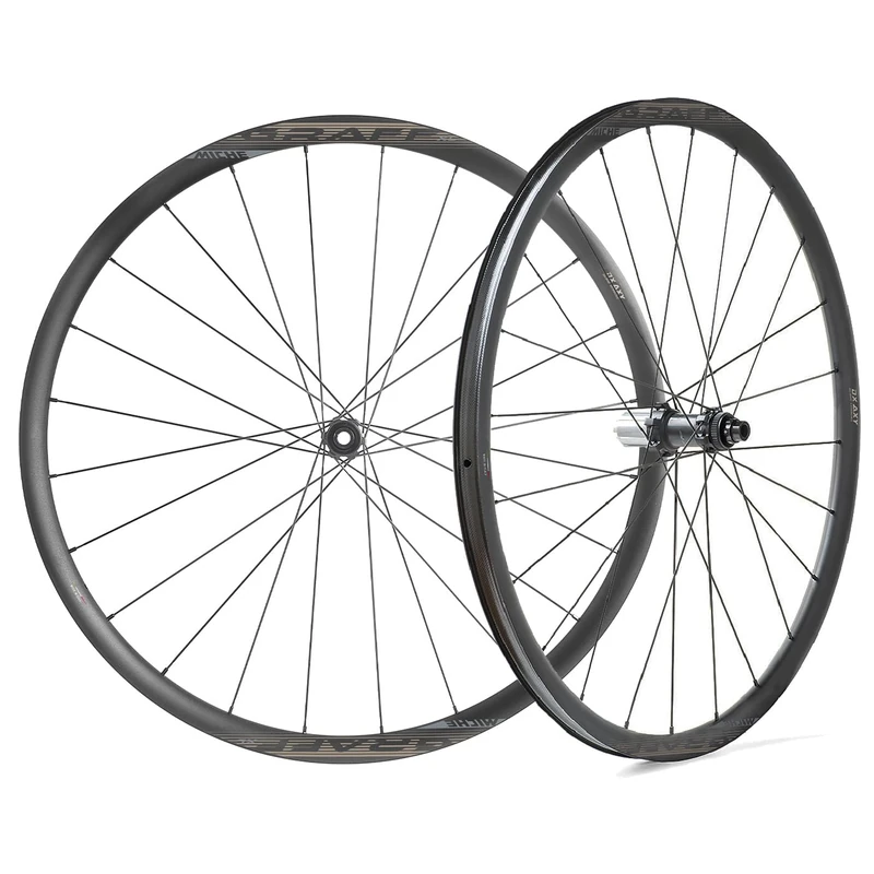 MICHE Graff XL Disc Gravel Wheelset, 622-24C, Black, Compatible with Microspline