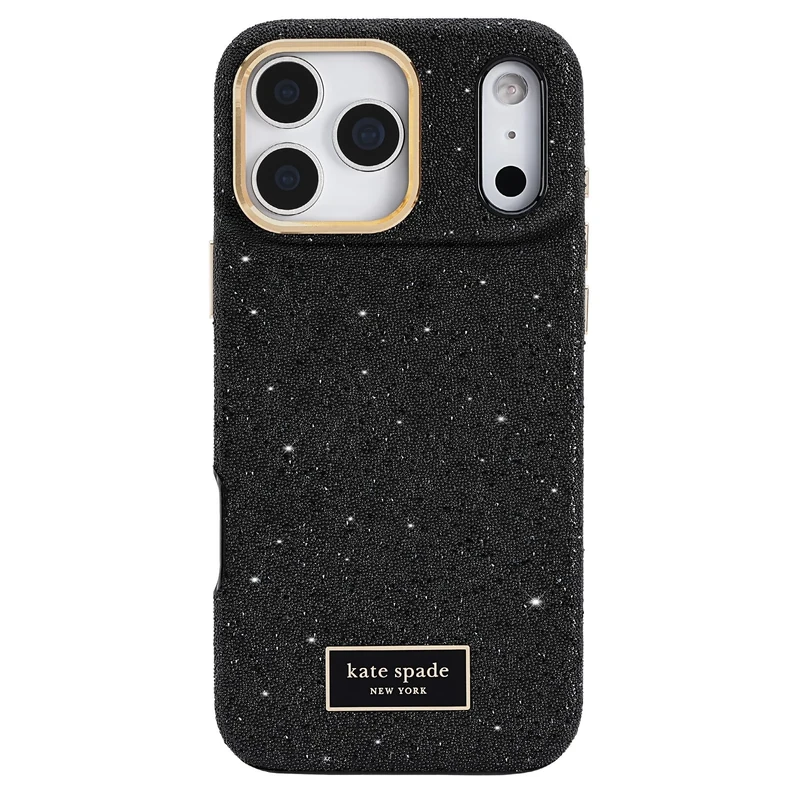Kate Spade New York iPhone 17 Pro Max Case - Compatible with MagSafe - Designer Phone Case - Crystal Pave Nightfall