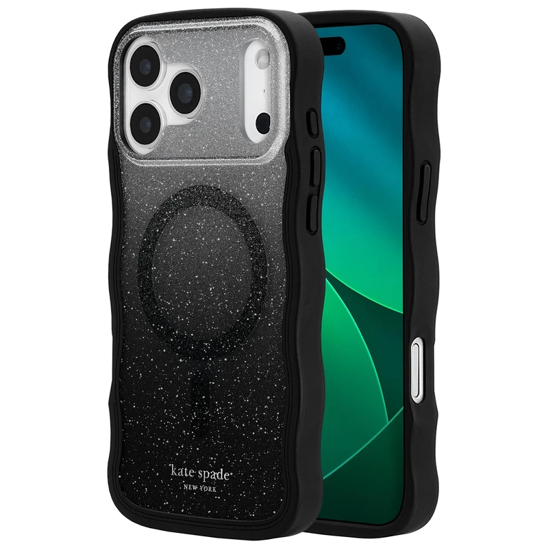 Kate Spade New York iPhone 17 Pro Max Case - Compatible with MagSafe - Designer Phone Case - Wavy Nightfall