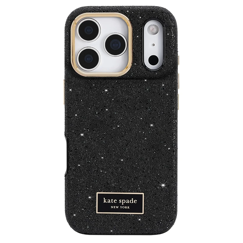 Kate Spade New York iPhone 17 Pro Case - Compatible with MagSafe - Designer Phone Case - Crystal Pave Nightfall