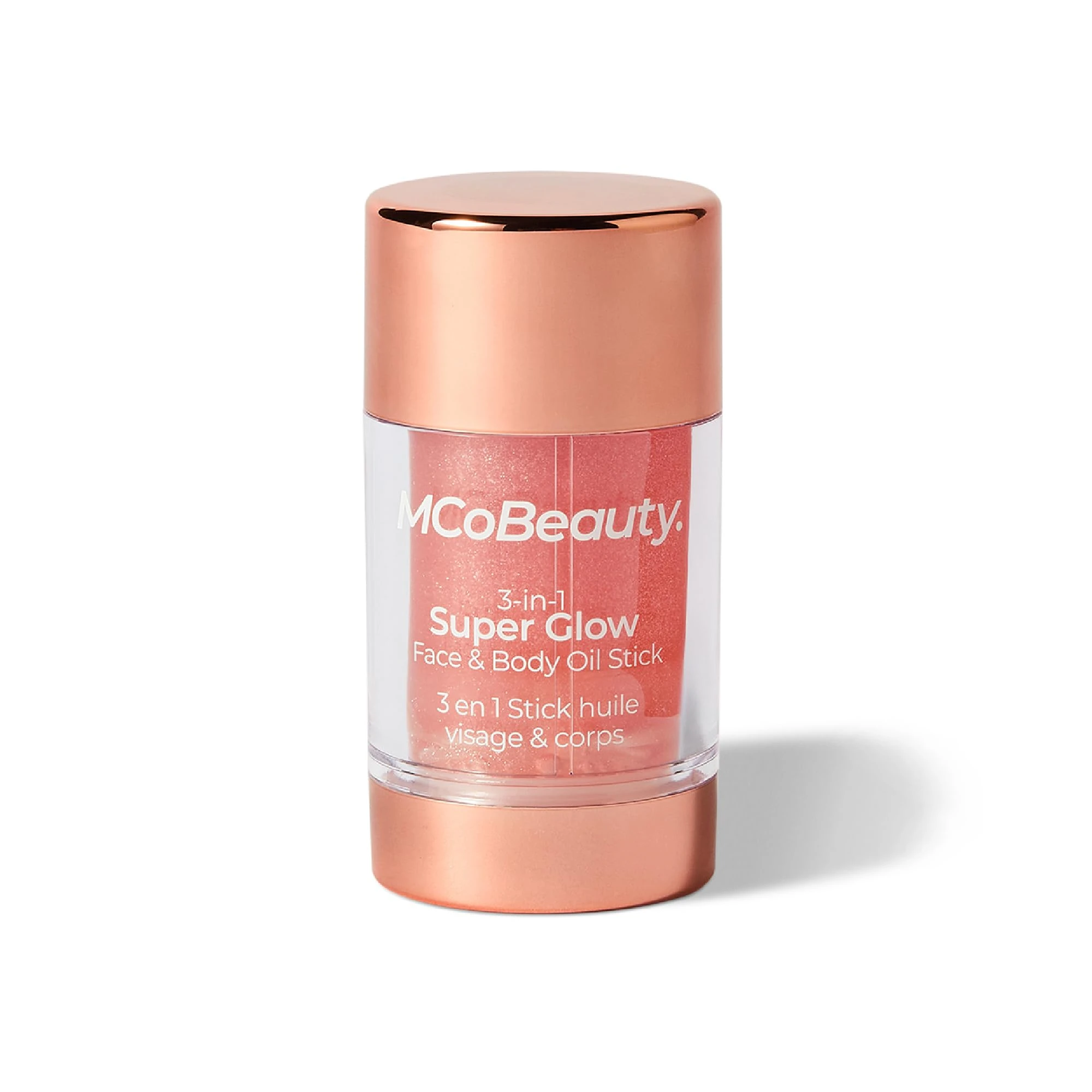 MCoBeauty - Super Glow 3-in-1 Face and Body Bronzer Oil Stick - Glossy Shimmer Stick with Jojoba Seed and Sunflower Oils - Face Make-up, Holiday Essentials - 18g