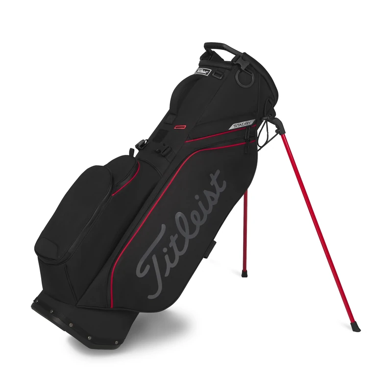Titleist Players S4 StaDry Stand Golf Bag, Black/Red/Graphite