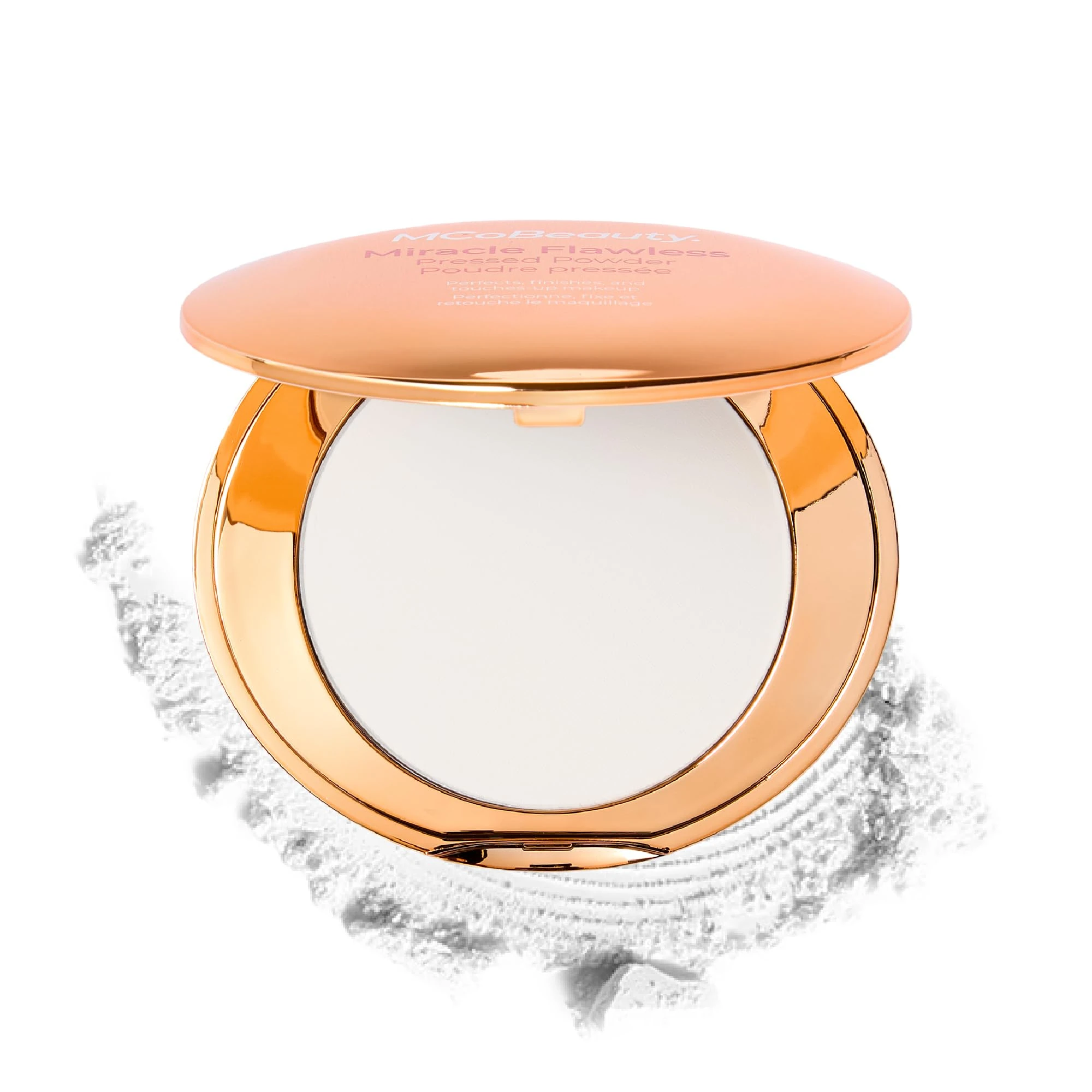 MCoBeauty - Miracle Flawless Pressed Powder - Translucent - Compact Powder with Rose Flower Extract and Sweet Almond Oil - Helps Finish and Refine the Look of Makeup