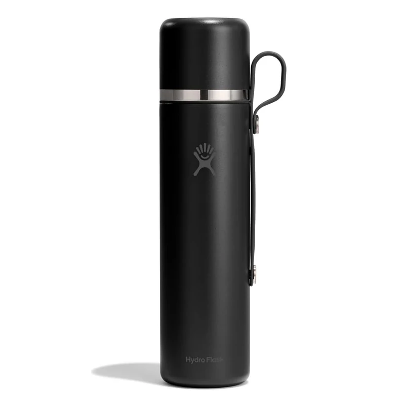 Hydro Flask – Insulated Hot Flask and Cup 1,022 ml (36 oz) – Leakproof, All-in-One Design – Keeps Drinks Hot 30 Hrs & Cold 30 Hrs – Black