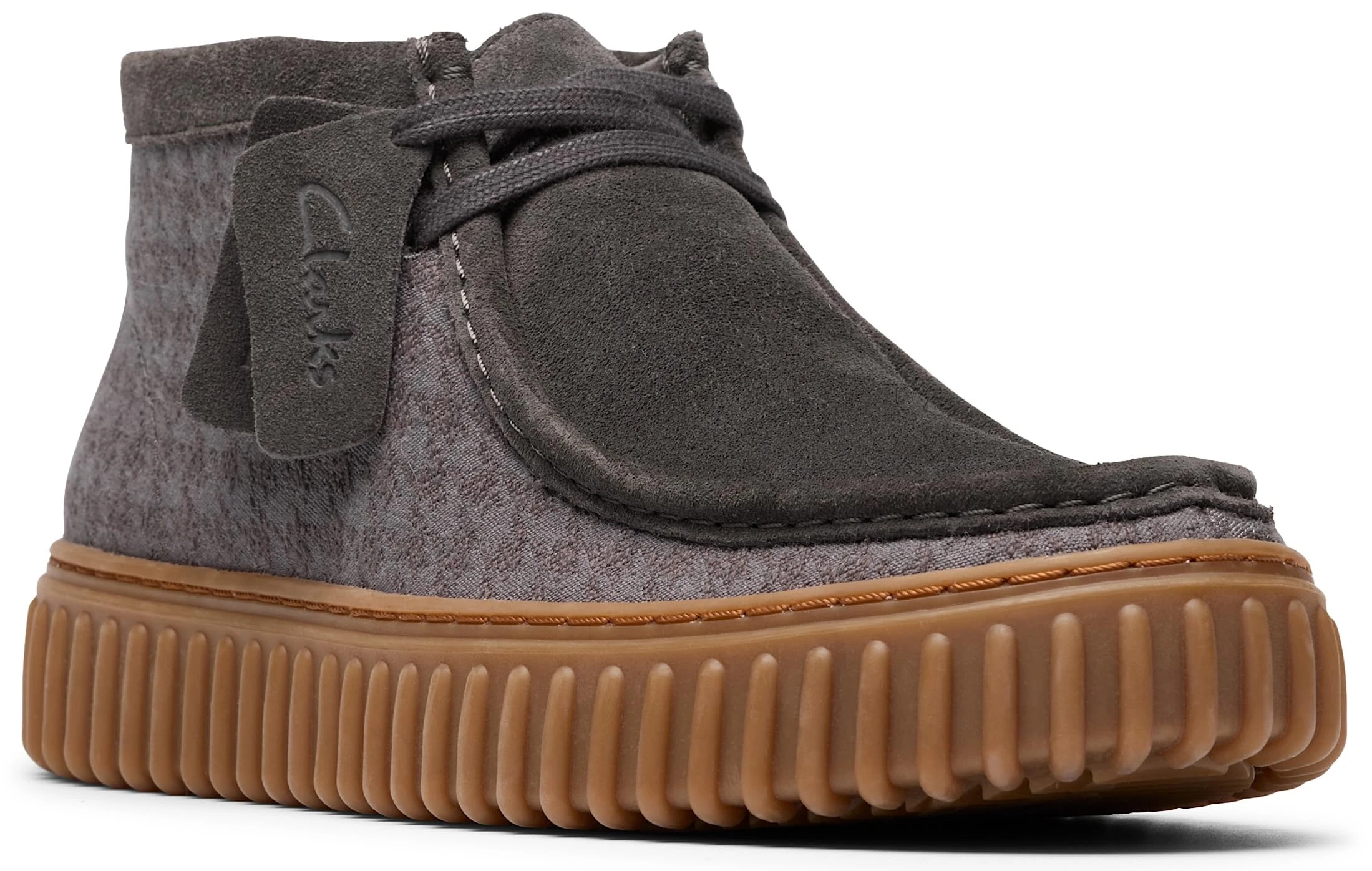 Clarks Men's Torhill Hi Oxford Boot, Grey Combi, 12 UK