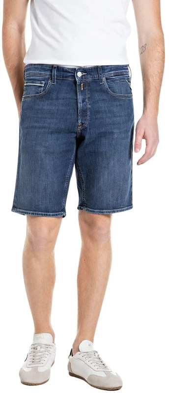 Replay Men's M1072 .000.685 192 Denim Shorts, 009 Medium Blue, 34W