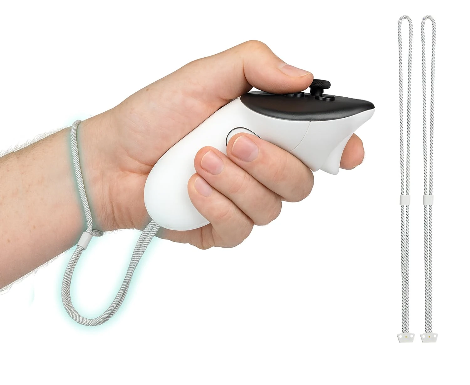 SOULWIT 1 Pair Upgraded Replacement Wrist Straps for Oculus Quest3/Quest 3, Durable & Adjustable Controller Hand Straps for Meta Quest3S/Quest 3S, Easy DIY Installation - White