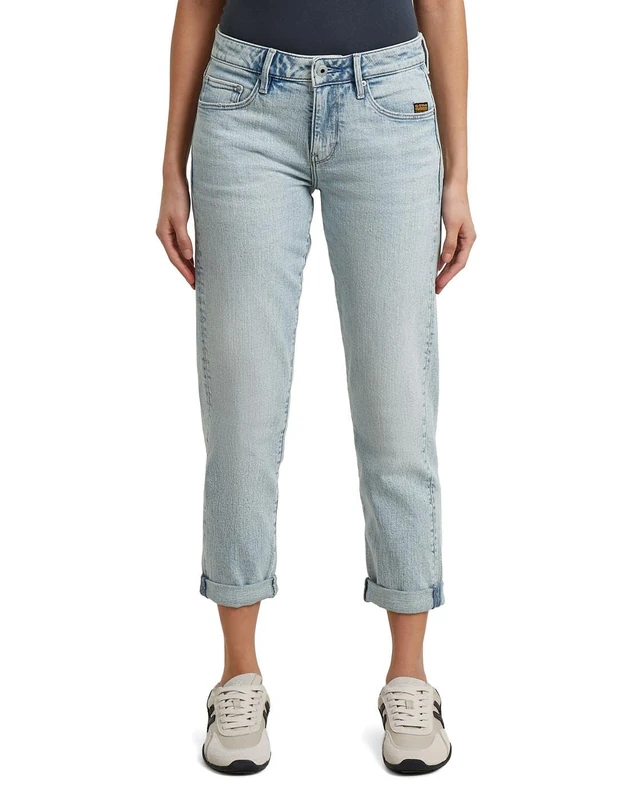 G-STAR Raw 5Pocket Kate Boyfriend Women's Jeans, Color Blue (Sun Faded Blue Galena), Light Color wash Depth, Size 28W / 32L
