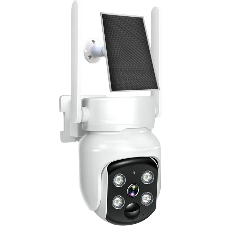 Solar Security Camera Outdoor Wireless,4MP 2K+ CCTV Camera,2.4/5.8GHz WiFi Cameras House Security Battery and Solar Panel Powered,SD/Cloud Storage,2-Way Audio, Color Night Vision, 24/7 Recording