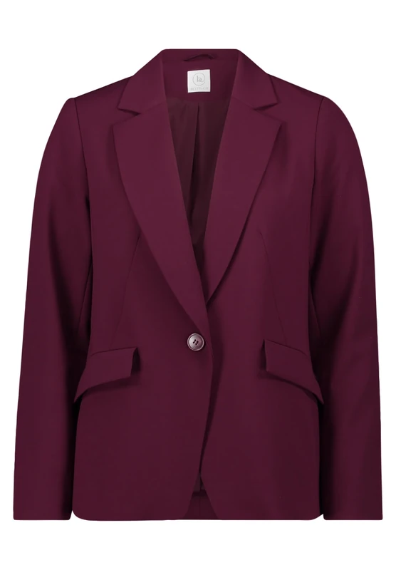 Betty & Co Women's Short Blazer with Pockets, Dark Aubergine, 10