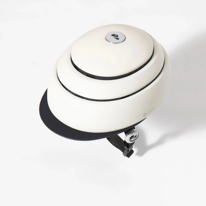 CLOSCA. Foldable bicycle helmet. Bicycle helmet for adults with visor. Certified helmet for bicycles and e-scooters. For men and women.