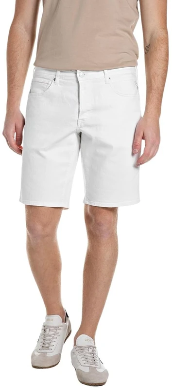 Replay Men's M1072 .000.8488701 Denim Shorts, 001 White, 36W - Image 1