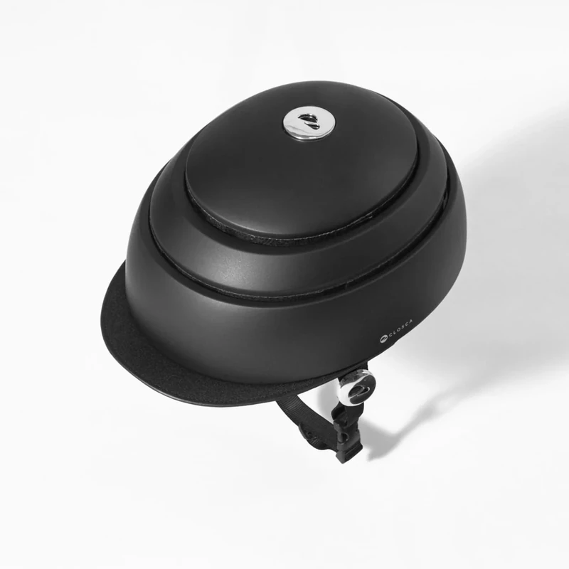 CLOSCA. Foldable bicycle helmet. Bicycle helmet for adults with visor. Certified helmet for bicycles and e-scooters. For men and women.