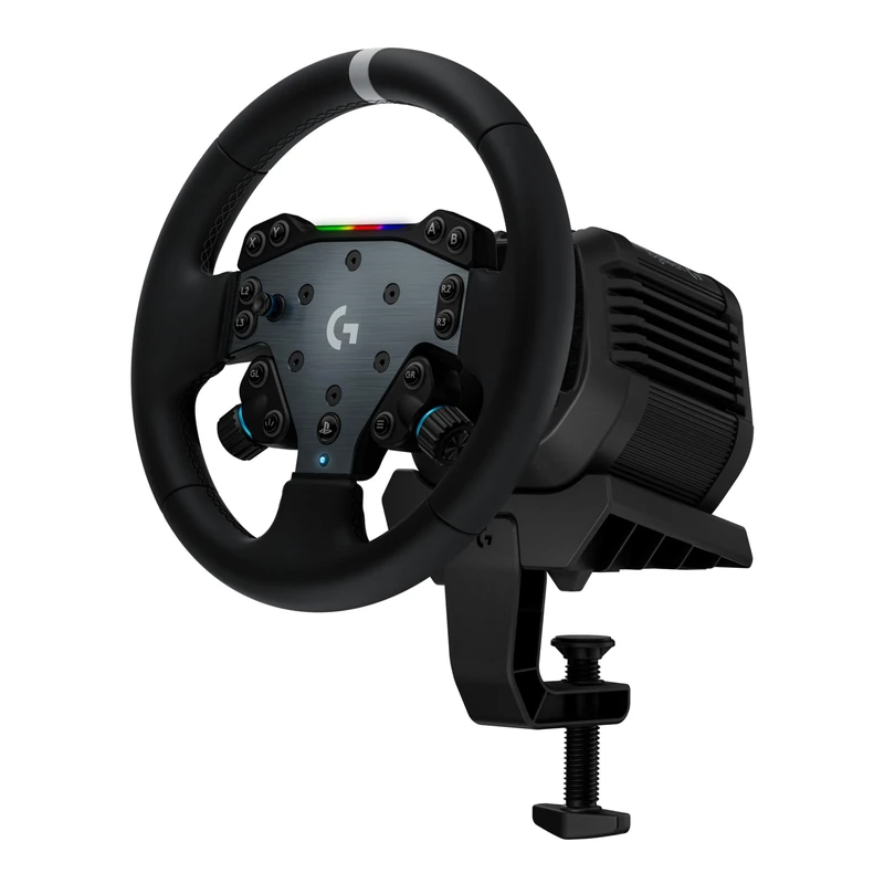Logitech G RS50 System, 3-Piece Sim Racing Steering Wheel Setup - RS50 Wheel base with 8 Nm Direct Drive, RS Wheel Hub with 13 Buttons and RS Round Wheel 11–inch - For PS5/PS4/PC