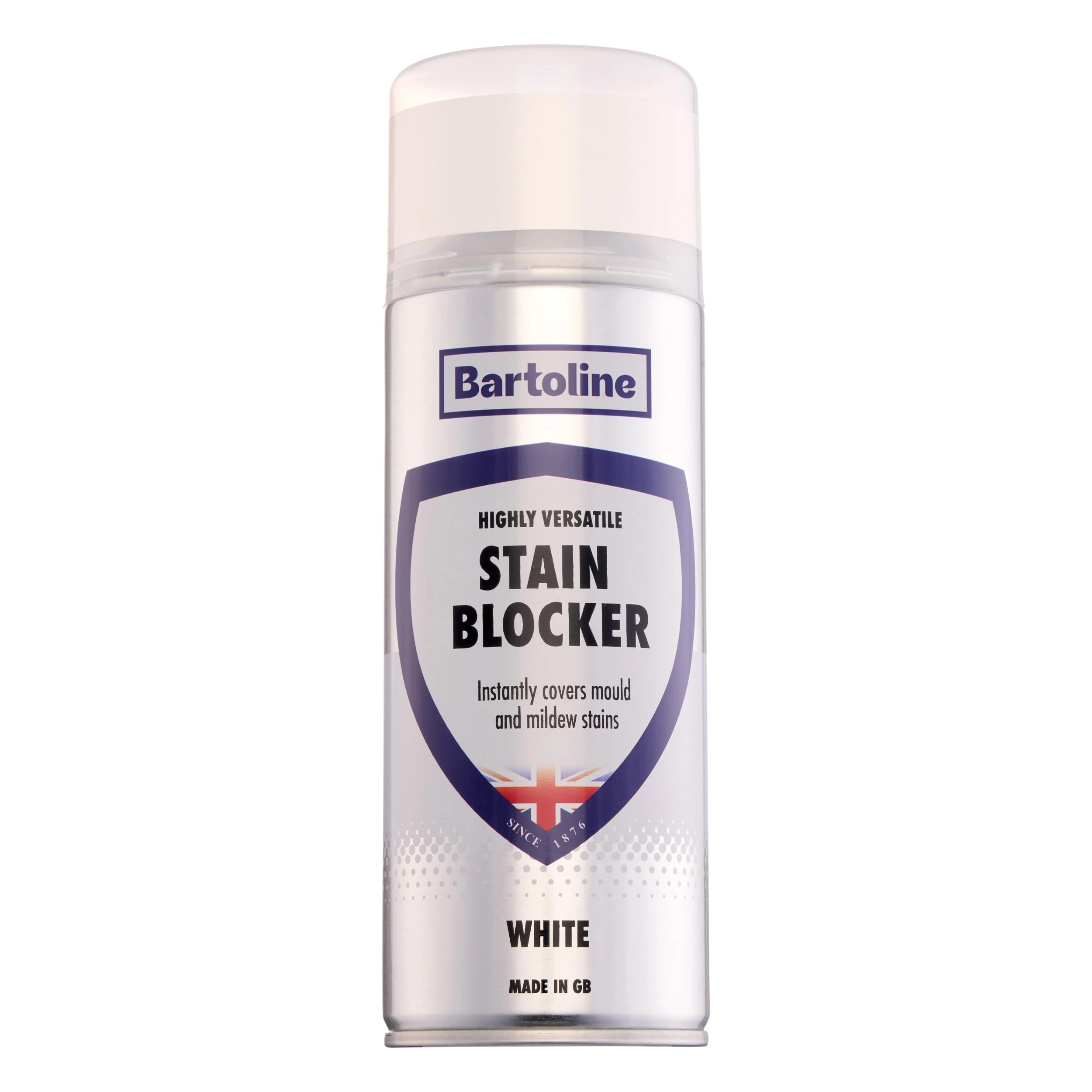 Bartoline Stain Blocker Spray 400ml Matt Finish Blocks Mould, Mildew, Damp and Grease Stains – Fast-Drying Primer or Topcoat for Walls, Ceilings, Plaster and Woodwork