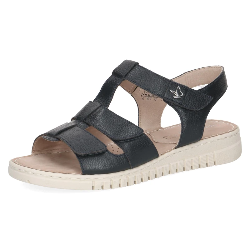 Caprice women's wedge sandal in leather, Blue (OCEAN NAPPA), 3.5 UK