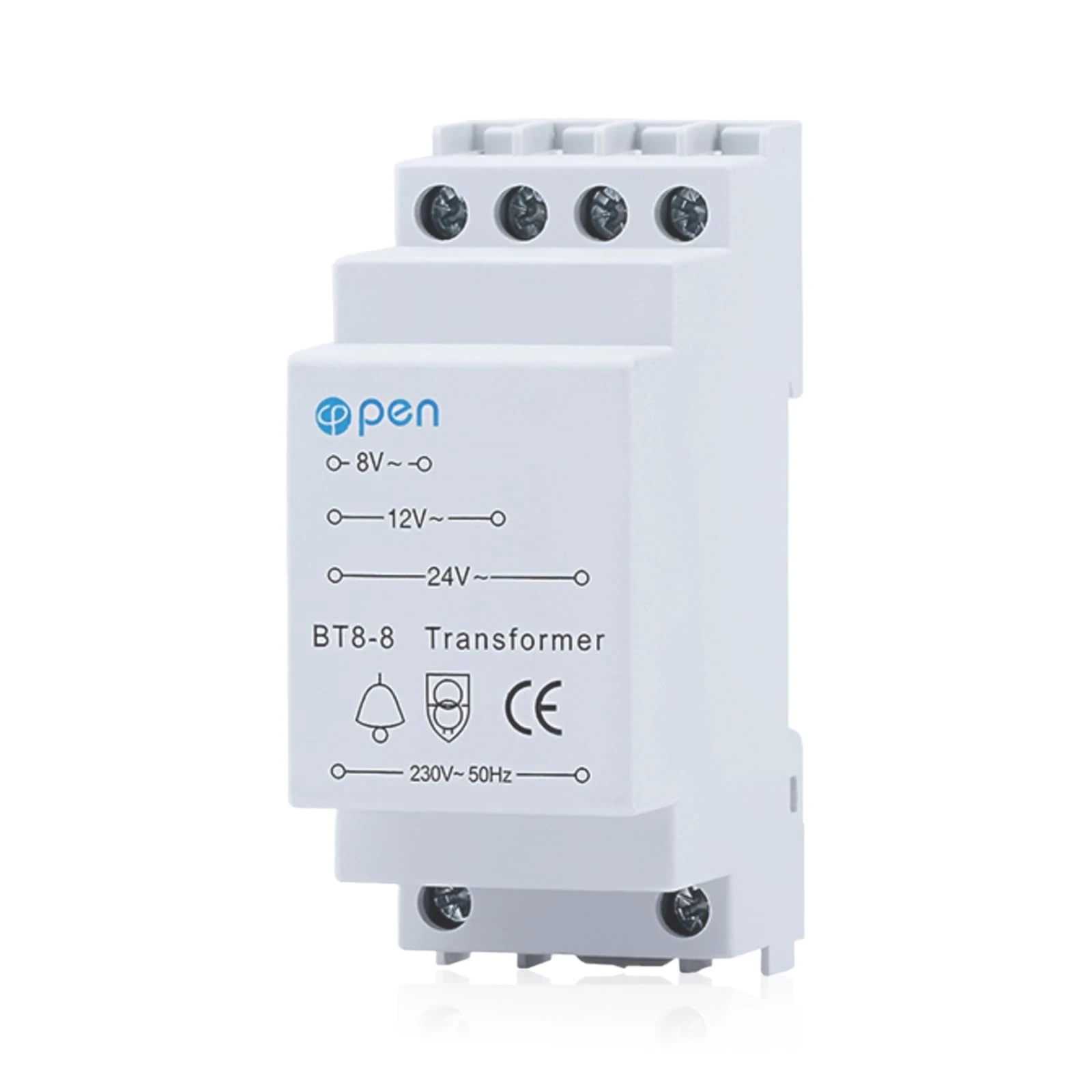 AMFUN Door Bell Transformer,DIN Rail Power Supply 8V/12V/24V Transformer for Wired Doorbells & Compatible With Ring/Chime/Smart Door Bell