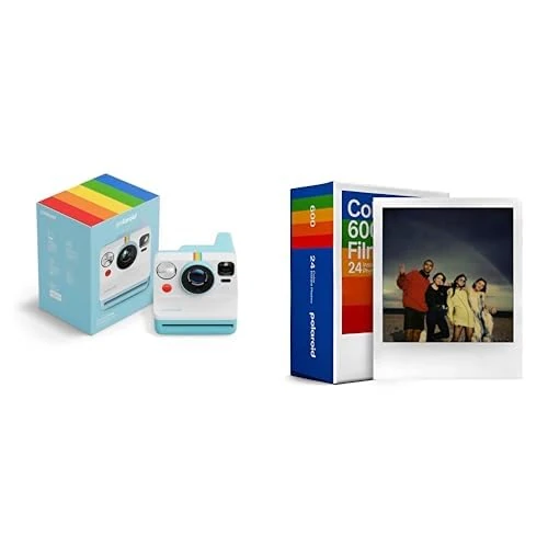 Polaroid - Now Gen3 - Artic Blue Instant Camera + Triple Pack Color Film (x24 photos) + Album