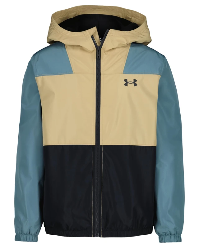 Under Armour Manataug Windbreaker Kids Rain Jacket Boys/Girls, 6 Years-7 Years, Jasper Blue