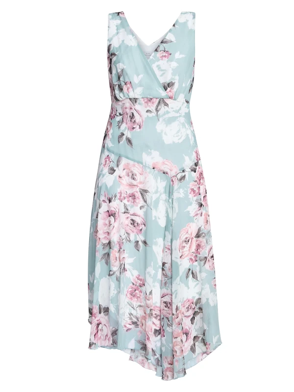 Gina Bacconi Women's Print Dress Cocktail, Multi, 14