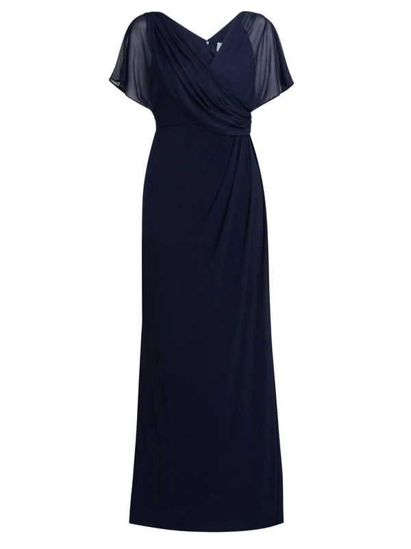 Gina Bacconi Women's Jersey Maxi Dress Cocktail, Navy, 10