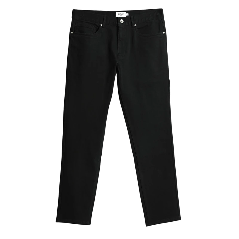 Farah Men's Elm Straight Denim Jeans, 34, Black