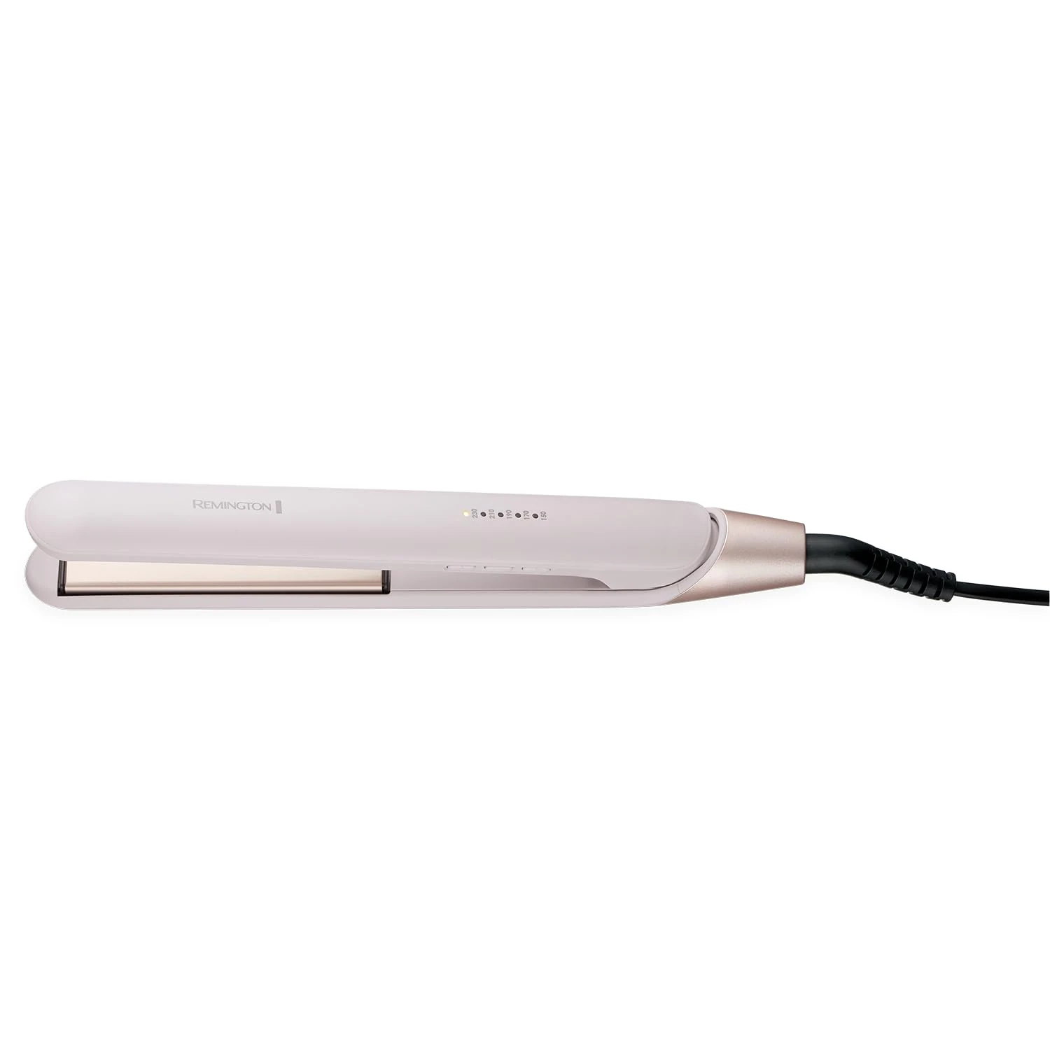 Remington Straightener [Advanced Ceramic + Almond Oil] Almond Allure (Ultra-Fast Heat Up, Digital Temperature Control, Curved Design for Curls & Waves, Extra-Long Plates, Worldwide Voltage) S4807