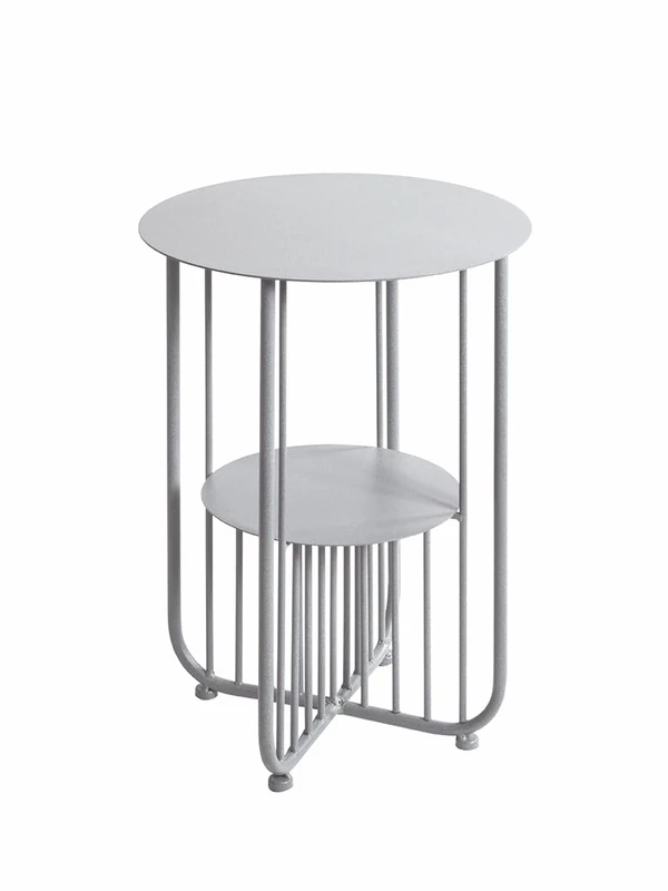 HAKU side table, grey, metal. Dimensions: W 36 x H 49 x D 36 cm. Style: Modern