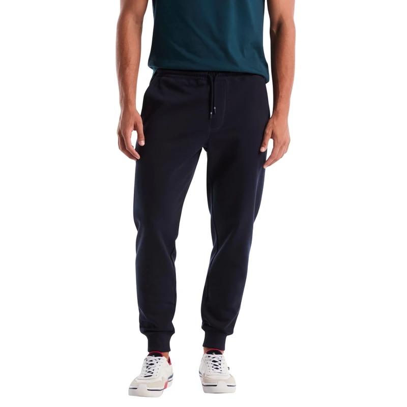 Original Penguin Men's Sticker Fleece Jogger, S, Dark Sapphire