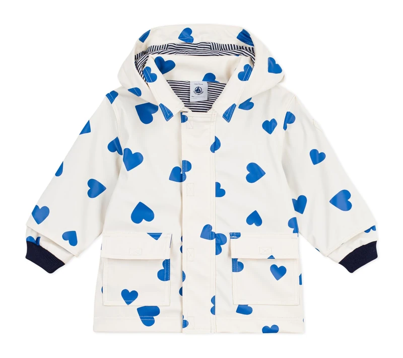 Petit Bateau Girls' Day Wear, Milk/Twilight, 24 Months