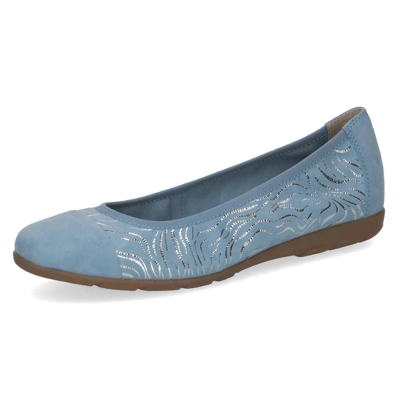Caprice Women's Damen 9-22152-42 Ballet Flat, Blue Comb, 3.5 UK